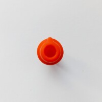 Силиконовый персональный мундштук для кальяна оранжевый Силиконовый персональный мундштук для кальяна оранжевый вид с торца. Производство компании Эко Пробки